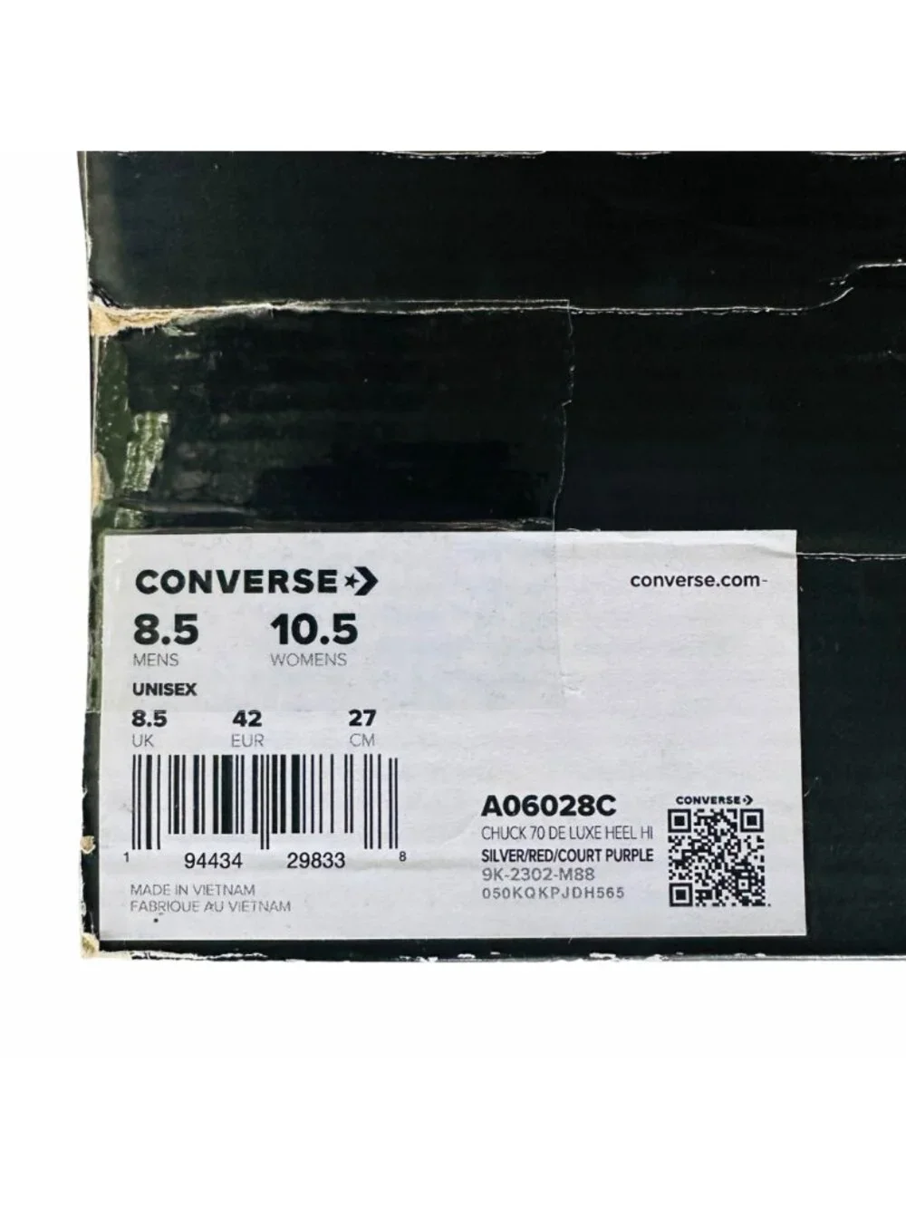 ⭐CONVERSE CHUCK 70 DELUXE Sz 8.5 Mens Shoes Heel Boots Sneakers Glitter A06028C